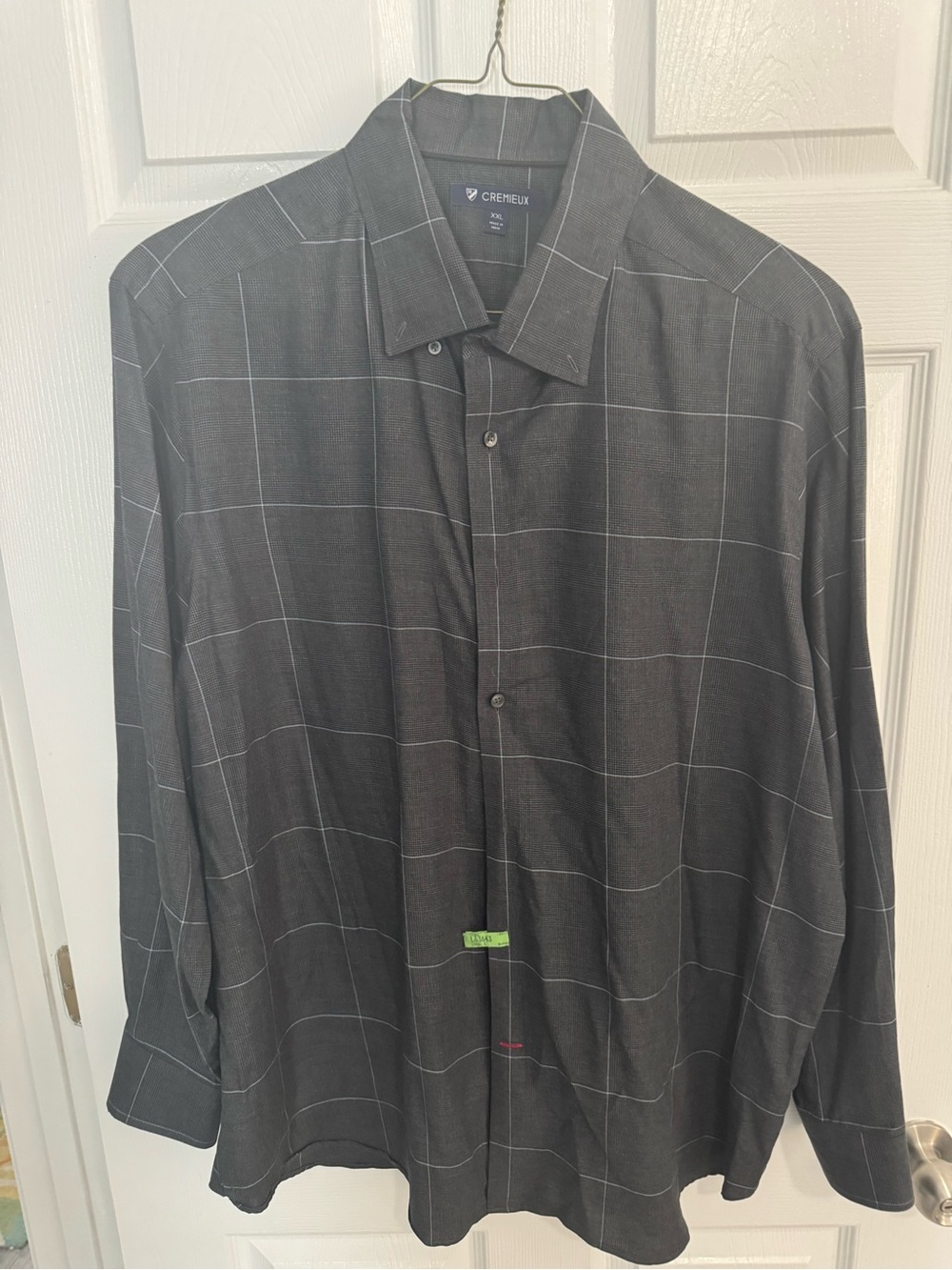 Daniel Cremieux Charcoal Gray Windowpane Button-Down Shirt